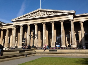 My view of the British Museum while I drank my coffee.